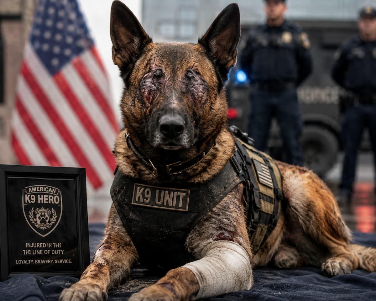 He Lost His Eyes Saving Soldiers… But Even Blind, This K9 Hero Refused to Leave the Battlefield